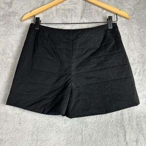 Quilted Black Mini Shorts S Festival Holidays Grunge Party Quiet Luxury